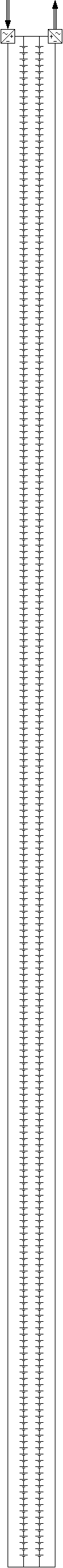 A typical UPS battery, 2 strings, each comprising 240 cells = totally 480 cells